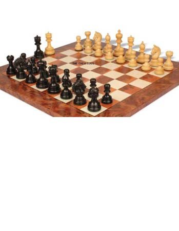 Chetak Luxury Chess Pieces Only Set - Triple Weighted Ebony Wood- 4.2" King